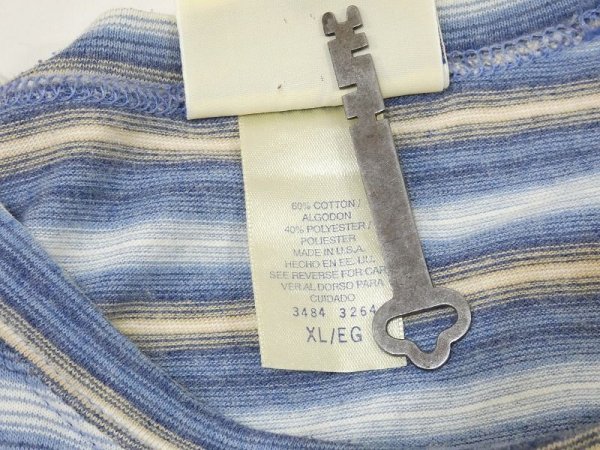 画像4: 90's ARIZONA MULTI BORDER STRIPE T-SHIRT MADE IN USA (4)