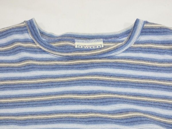 画像5: 90's ARIZONA MULTI BORDER STRIPE T-SHIRT MADE IN USA (5)