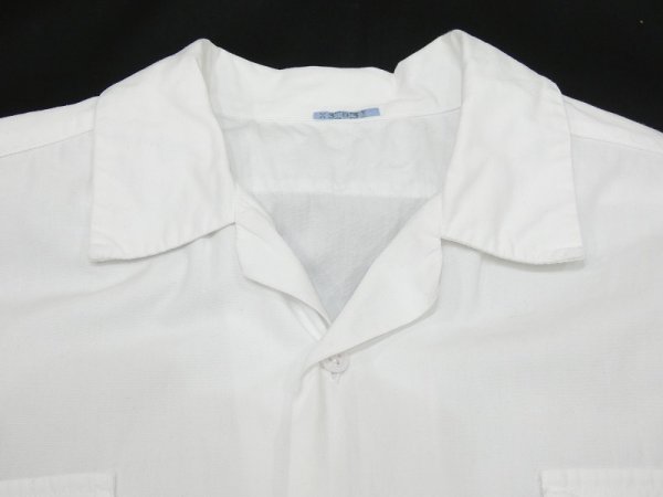画像3: 60s US NAVY USN WHITE COTTON UTILITY SHIRT (3)
