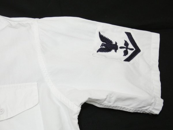 画像4: 60s US NAVY USN WHITE COTTON UTILITY SHIRT (4)