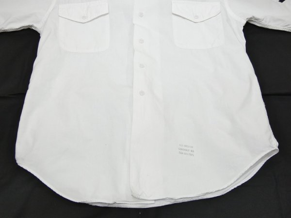 画像6: 60s US NAVY USN WHITE COTTON UTILITY SHIRT (6)