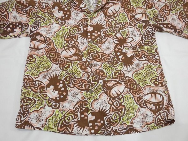 画像6: 50's Made in Hawaii ALL OVER PATTERN COTTON HAWAIIAN SHIRT ALOHA (6)