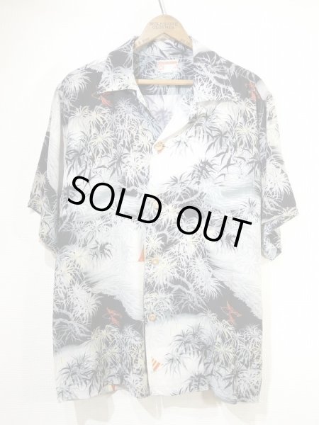 画像1: 50s POLYNESIAN Sprtswear ALLOVER PATTERN RAYON HAWAIIAN SHIRT ALOHA (1)