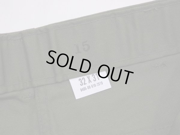 画像7: 80's US ARMY OG-507 UTILITY TROUSERS BAKER PANTS DEAD STOCK (7)