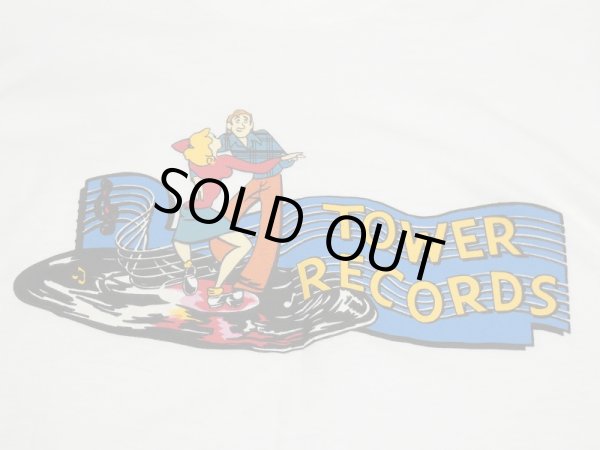 画像4: 80s BELTON TOWER RECORDS PRINT T-SHIRT MADE IN USA DEAD STOCK (4)