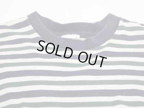 画像4: 80〜90's BASIC EDITIONS MULTI BORDER STRIPE T-SHIRT MADE IN USA (4)
