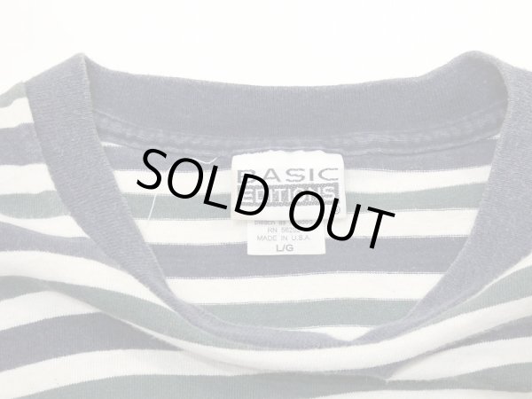 画像3: 80〜90's BASIC EDITIONS MULTI BORDER STRIPE T-SHIRT MADE IN USA (3)