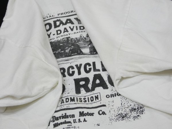 画像9: 90's HARLEY DAVIDSON OFFICIAL MOTORCYCLE ROAD RACE PRINT T-SHIRT (9)