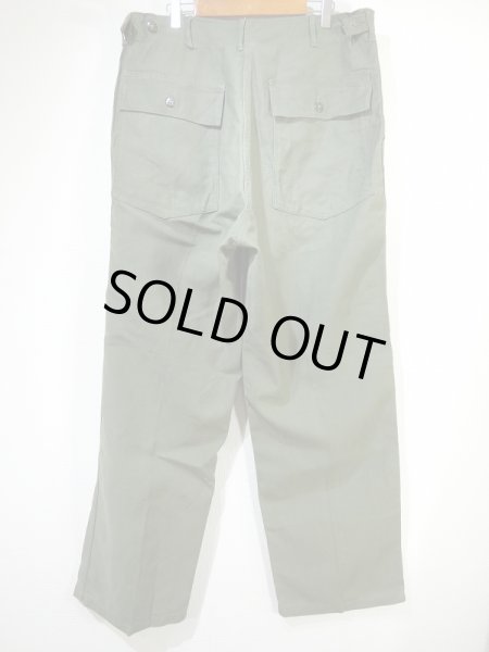 画像2: 50's US ARMY OG-107 COTTON SATEEN UTILITY BAKER PANTS DEAD STOCK ? (2)
