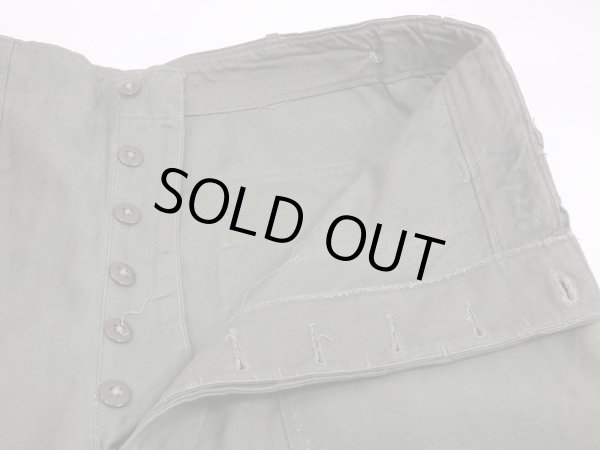 画像6: 50's US ARMY OG-107 COTTON SATEEN UTILITY BAKER PANTS DEAD STOCK ? (6)