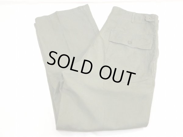 画像3: 50's US ARMY OG-107 COTTON SATEEN UTILITY BAKER PANTS DEAD STOCK ? (3)