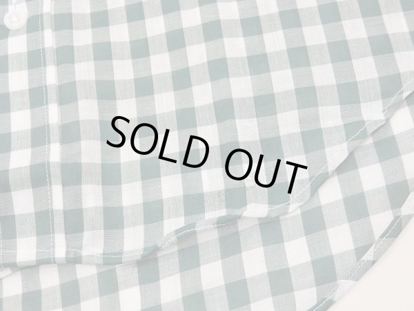 画像9: 60〜70's UNKNOWN Oxford Industries Inc ？ GINGHAM CHECK BUTTON DOWN BD SHIRT DEAD STOCK (9)