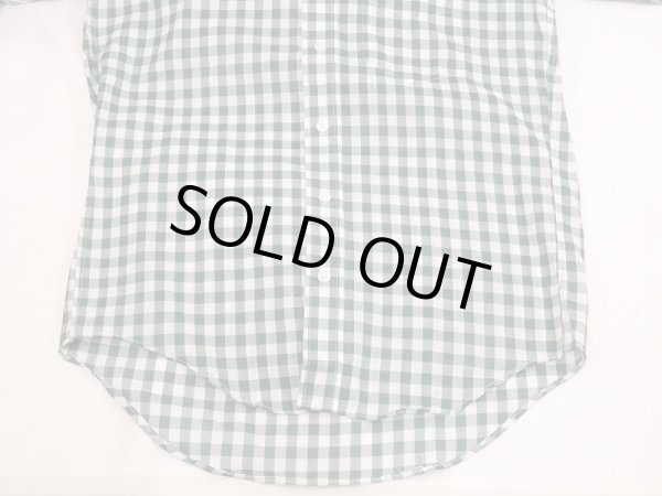 画像7: 60〜70's UNKNOWN Oxford Industries Inc ？ GINGHAM CHECK BUTTON DOWN BD SHIRT DEAD STOCK (7)