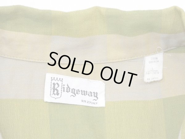 画像3: 60s Ridgeway BLOCK CHECK COTTON BOX SHIRT (3)