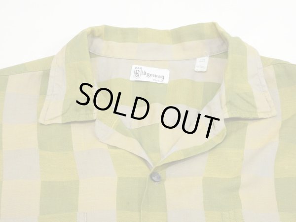 画像4: 60s Ridgeway BLOCK CHECK COTTON BOX SHIRT (4)