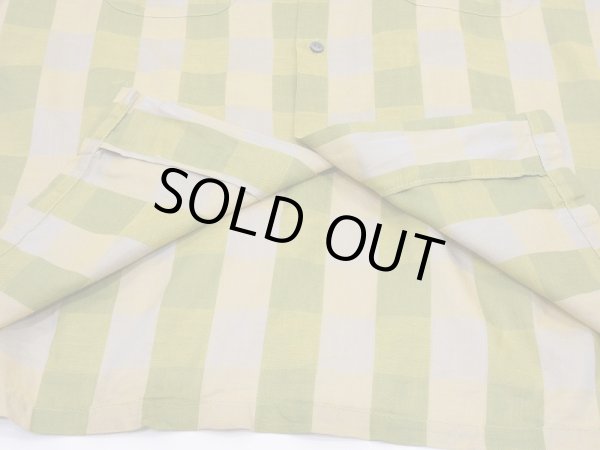 画像6: 60s Ridgeway BLOCK CHECK COTTON BOX SHIRT (6)