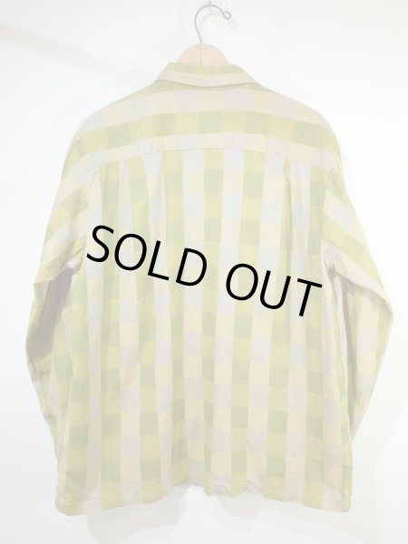 画像2: 60s Ridgeway BLOCK CHECK COTTON BOX SHIRT (2)