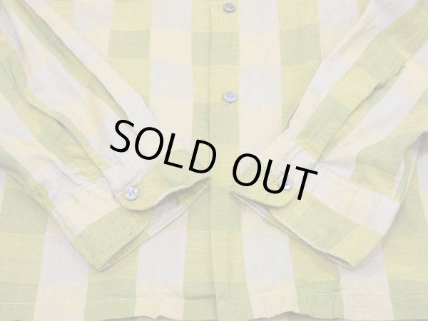 画像8: 60s Ridgeway BLOCK CHECK COTTON BOX SHIRT (8)