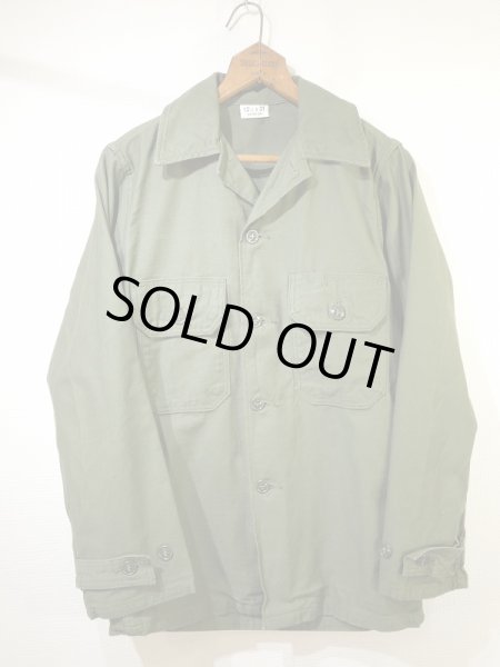 画像1: 60's US ARMY COTTON SATEEN OG-107 UTILITY SHIRT 2nd TYPE DEAD STOCK (1)