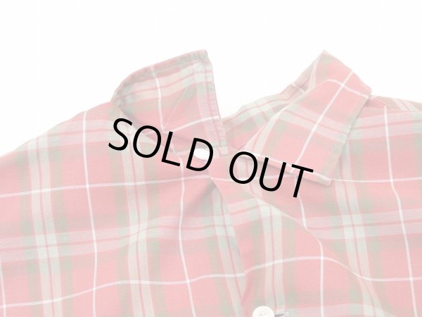 画像5: 60s PENNEY'S TOWN CRAFT PLAID OPEN COLLAR BOX SHIRT (5)