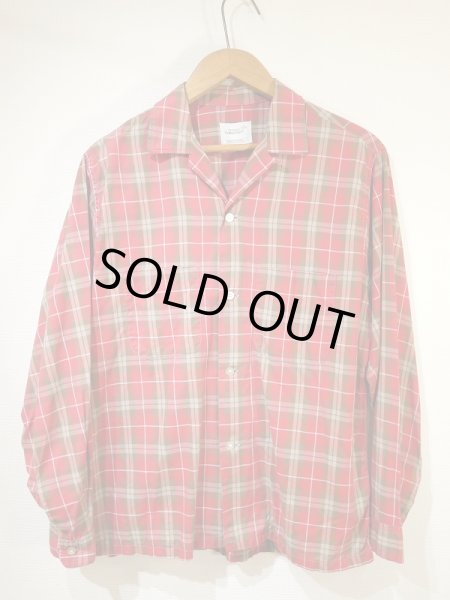 画像1: 60s PENNEY'S TOWN CRAFT PLAID OPEN COLLAR BOX SHIRT (1)