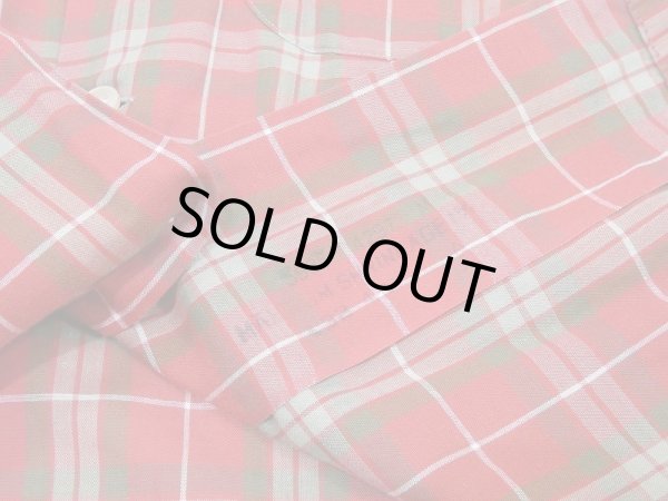 画像7: 60s PENNEY'S TOWN CRAFT PLAID OPEN COLLAR BOX SHIRT (7)