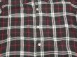 画像6: ~ 70s Gimbels Own BLACK×WHITE×RED PLAID RAYON BOX SHIRT (6)