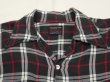 画像4: ~ 70s Gimbels Own BLACK×WHITE×RED PLAID RAYON BOX SHIRT (4)