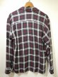 画像2: ~ 70s Gimbels Own BLACK×WHITE×RED PLAID RAYON BOX SHIRT (2)