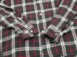 画像8: ~ 70s Gimbels Own BLACK×WHITE×RED PLAID RAYON BOX SHIRT (8)