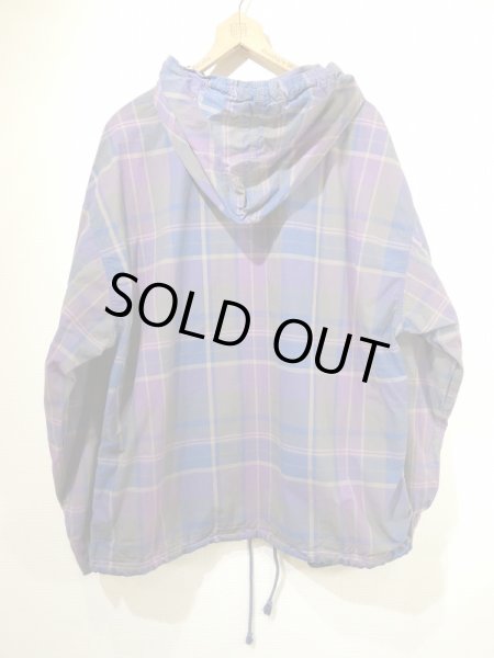 80s 90s OLD GAP COTTON PLAID PULLOVER PARKA ANORAK - RICUR