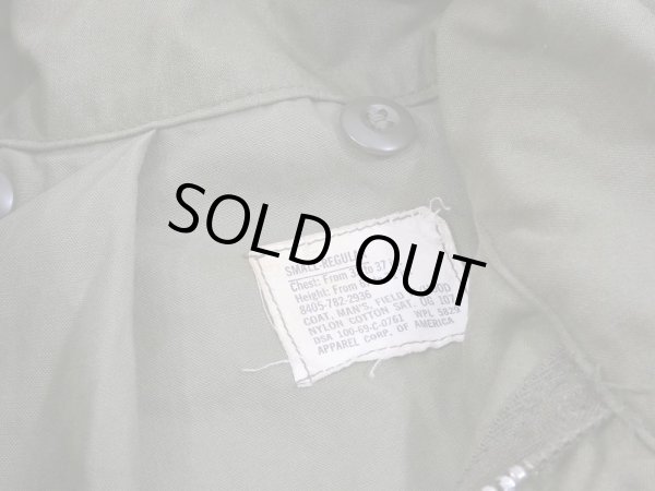 画像3: 60s US ARMY M-65 COTTON SATEEN OG-107 FIELD JACKET 2nd TYPE ALUMINUM ZIPPER S-R (3)