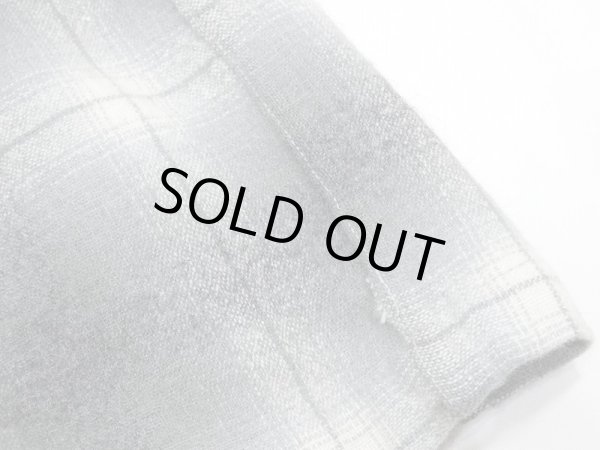 画像8: 50s Pendleton OMBRE SHADOW CHECK WOOL OPEN COLLAR SHIRT (8)
