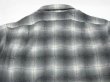 画像10: 50s Pendleton OMBRE SHADOW CHECK WOOL OPEN COLLAR SHIRT (10)