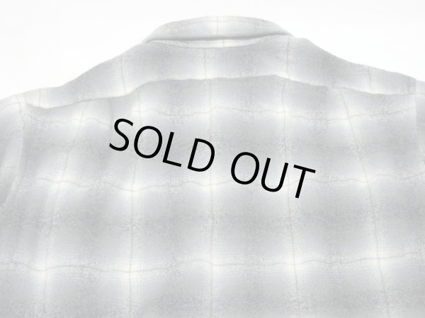 画像10: 50s Pendleton OMBRE SHADOW CHECK WOOL OPEN COLLAR SHIRT (10)