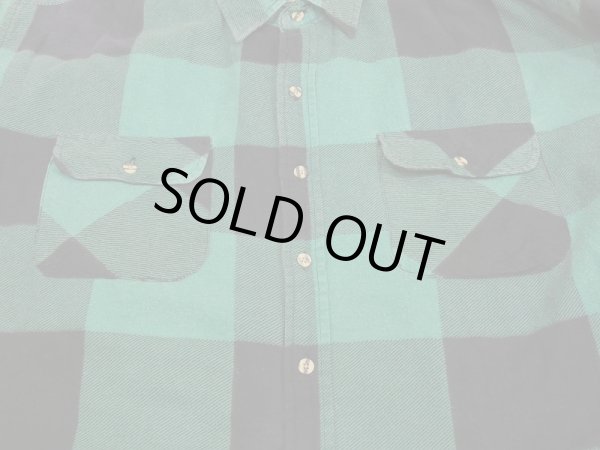 画像6: 90s ALASKA 1959 BUFFALO BLOCK CHECK QUILTING FLANNEL SHIRT XXL DEAD STOCK (6)