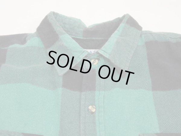 画像5: 90s ALASKA 1959 BUFFALO BLOCK CHECK QUILTING FLANNEL SHIRT XXL DEAD STOCK (5)