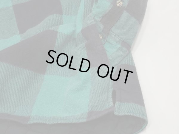 画像9: 90s ALASKA 1959 BUFFALO BLOCK CHECK QUILTING FLANNEL SHIRT XXL DEAD STOCK (9)