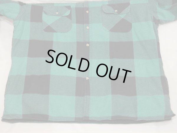 画像7: 90s ALASKA 1959 BUFFALO BLOCK CHECK QUILTING FLANNEL SHIRT XXL DEAD STOCK (7)
