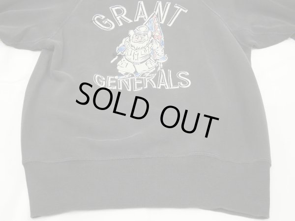 画像5: 60s UNKNOWN COLOR FLOCKY BLACK COTTON SWEAT (5)