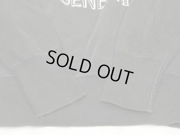 画像8: 60s UNKNOWN COLOR FLOCKY BLACK COTTON SWEAT (8)