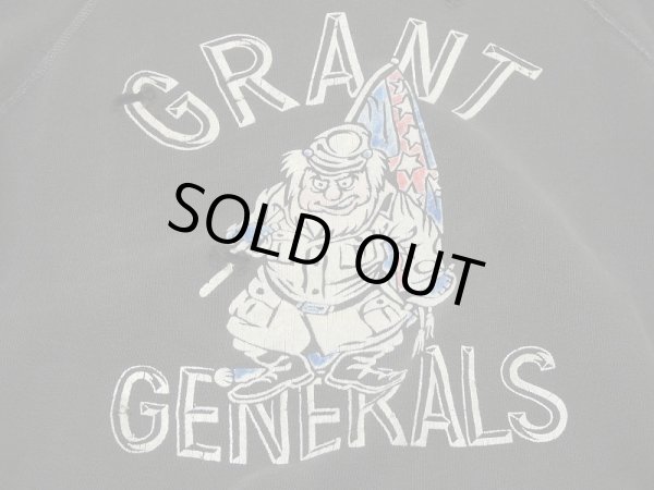 画像4: 60s UNKNOWN COLOR FLOCKY BLACK COTTON SWEAT (4)