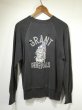 画像1: 60s UNKNOWN COLOR FLOCKY BLACK COTTON SWEAT (1)