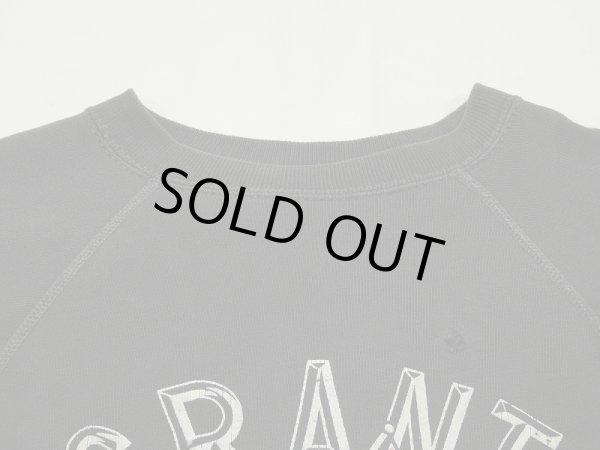 画像3: 60s UNKNOWN COLOR FLOCKY BLACK COTTON SWEAT (3)