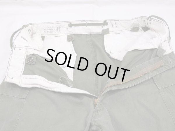 画像6: 50s US ARMY M-51 FIELD TROUSERS CARGO PANTS EARLY TYPE PLAIN WEAVE (6)