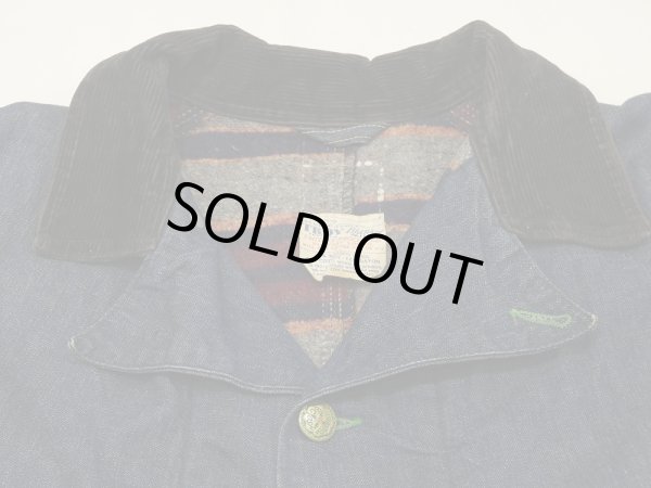 画像4: 〜 50s OSH KOSH B'Gosh DENIM CHORE JACKET COVERALL with BLANKET LINER (4)