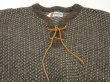 画像4: 80s BERGENS LACE UP BIRDS EYE WOOL SWEATER DEAD STOCK ? MADE IN NORWAY (4)