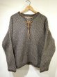 画像1: 80s BERGENS LACE UP BIRDS EYE WOOL SWEATER DEAD STOCK ? MADE IN NORWAY (1)