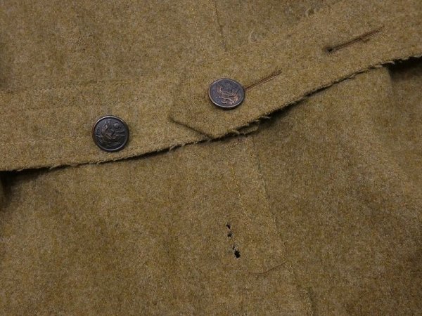 画像19: 10s (1910) WW1 US ARMY SHAWL COLLAR OVER COAT (19)