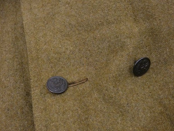 画像8: 10s (1910) WW1 US ARMY SHAWL COLLAR OVER COAT (8)